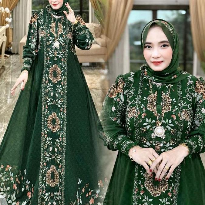 Gamis MUFIDAH Series Vol 12 by Mariani Fashion | Gamis Mewah Set Hijab Voal