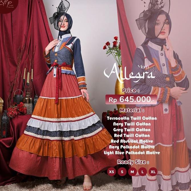 Esme Gamis Pesta Terbaru Vintage Dress Wanita Esme Fashion Kondangan Mewah Muslim Dewasa Lebaran