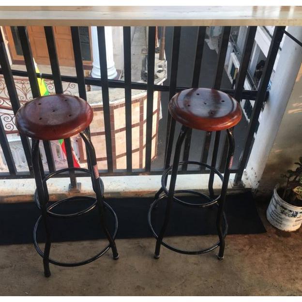 Kursi Kafe Tinggi 70Cm Pipa Besi Kuat 100Kg