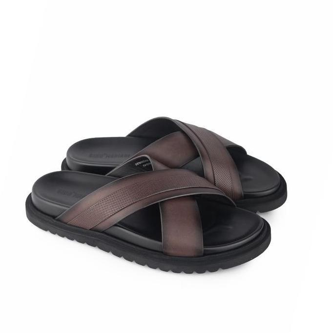 Sandal Kulit Pria Gino Mariani Kaidon Coffee