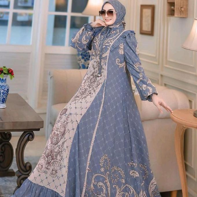 GAMIS AL MAHRA SERIES PRINTING YODIZEIN WANITA MUSLIMAH