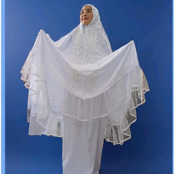 MUKENA MUTIARA MEWAH CANTIK DAN SUPER JUMBO Katun Nyaman Lembut
