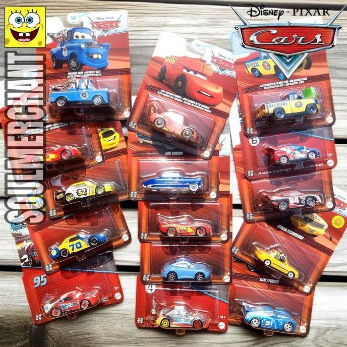 Disney Pixar Cars Mix Varian Diecast Original Mattel - Lightning McQueen Mater Doc Hudson dll New