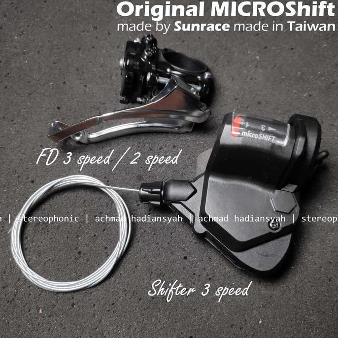 Mini Groupset kiri 3 speed Shifter 3 speed FD 3 speed FD Triple FD 44T