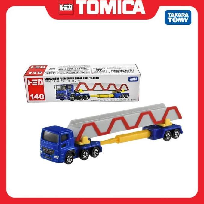 228646 Tomica Long #140 MItsubishi Fuso Super Great Pole Trailer Truck