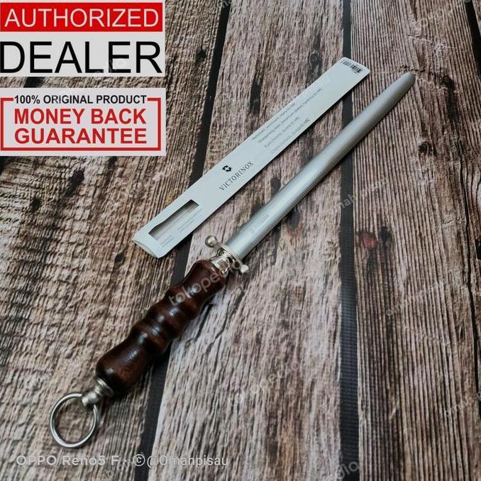 ASAHAN VICTORINOX 30CM BUTCHER SHARPENING STEEL WOOD 7.8620 OVAL