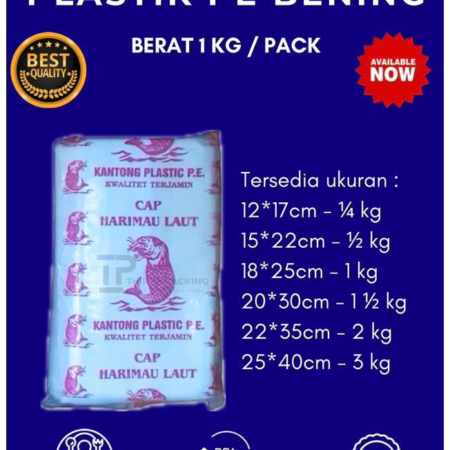 Plastik Pe Bening Tebal Berat 1000 Gr / 1 Kg
