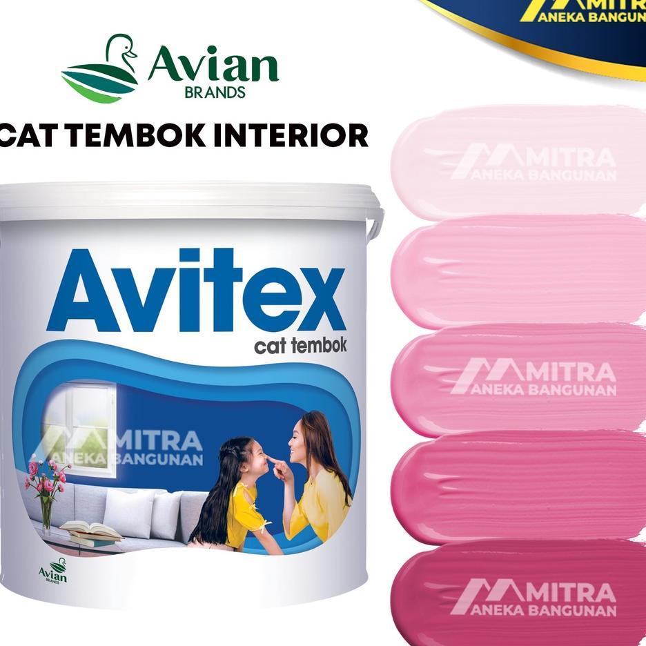 Cat Tembok Interior Avitex 5 Kg / Avian R2 Pink Fanta