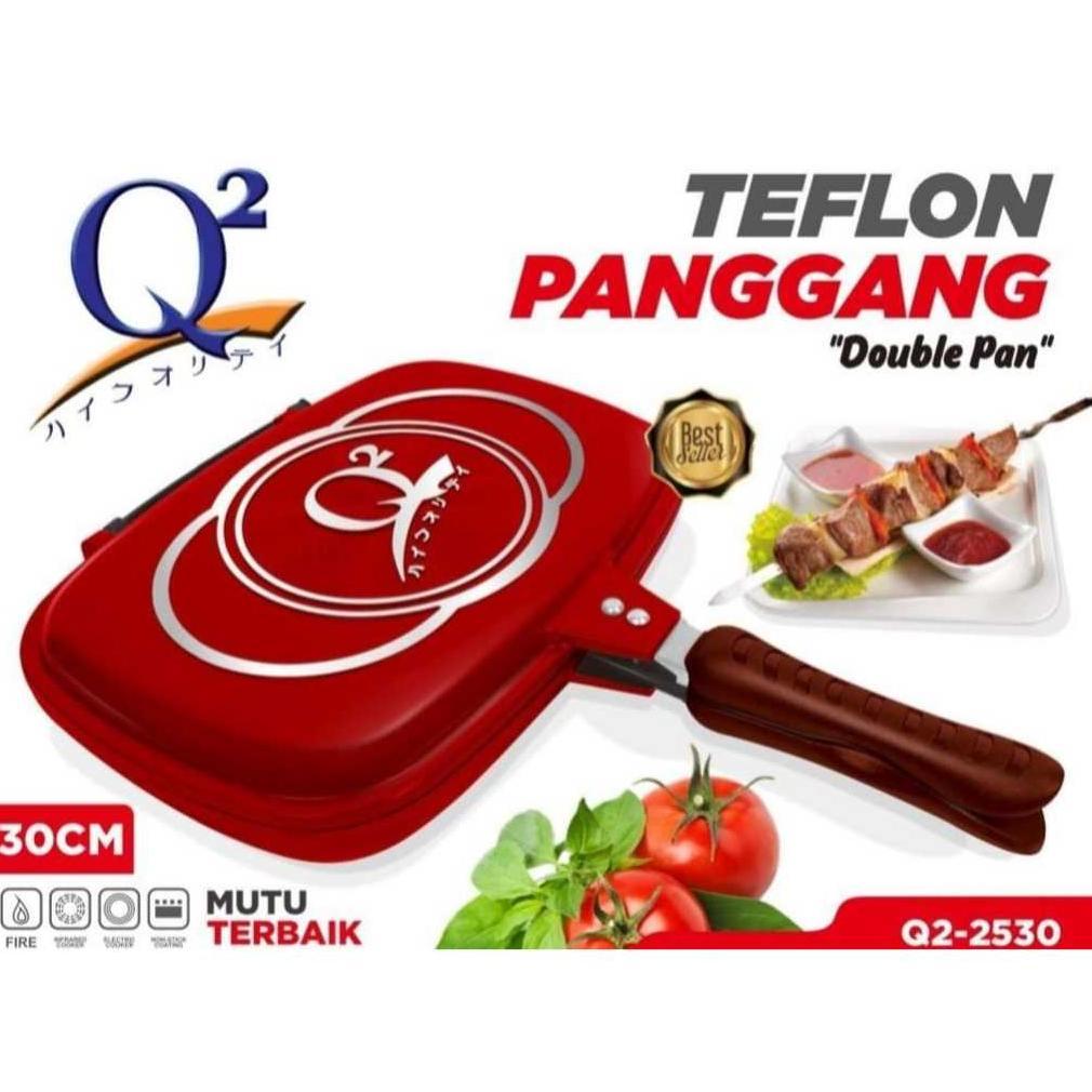 Double Pan Q2 Teflon Panggangan Titanium Double Pan Standard Double Pan Teflon / Panggangan Double P