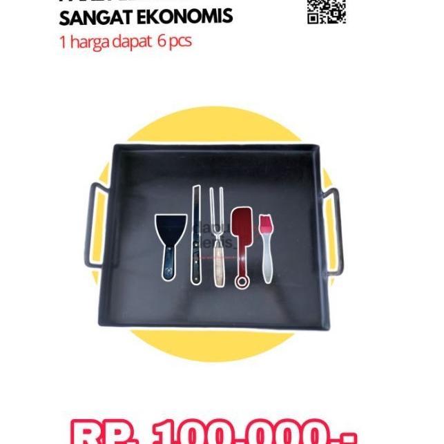 (Paket 2) Wajan Roti Bakar / Paket Wajan Burger / Wajan Kebab / Pembakaran Roti Bakar / Toast Pan / 