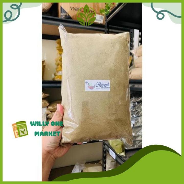 DAUN BELUNTAS BUBUK 500 GRAM - SERBUK BELUNTAS HERBAL ALAMI WILLY ONE MARKET