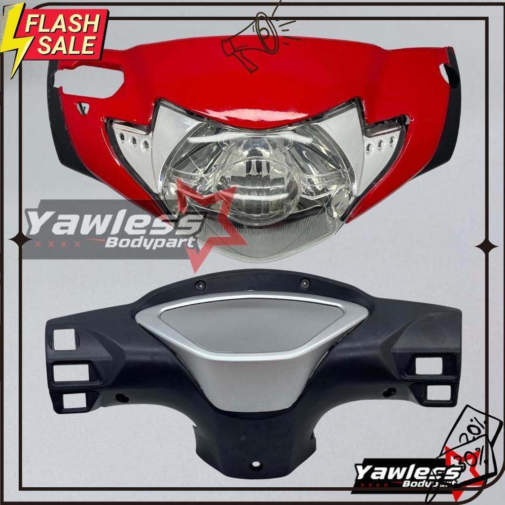 Batok Supra X 125 Lama Merah Plus Lampu Depan Supra X 125 Lama / Totok Depan Supra X 125 Merah Flash