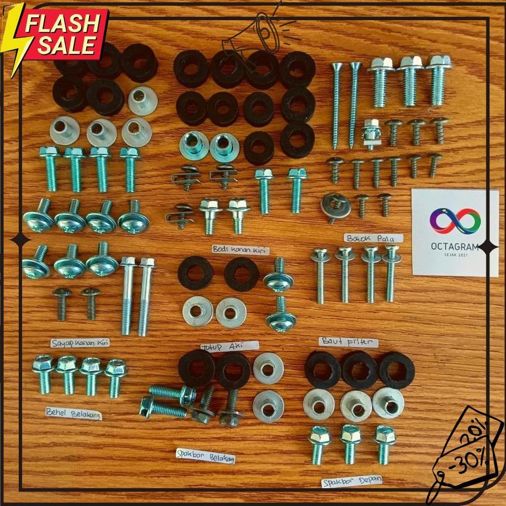 Baut Crypton Motor/ Baut Body Motor Crypton/Baut Lengkap Crypton / Yamaha Crypton Full Set/ Baut Yam