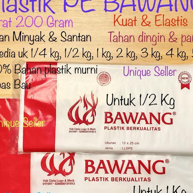 Plastik Pe Bawang Tebal 03 Uk 10X20 (1/4 Kg) 12X25 (1/2 Kg) 15X30 (1 Kg) 18X35 (2 Kg) 20X35 (3 Kg) 2