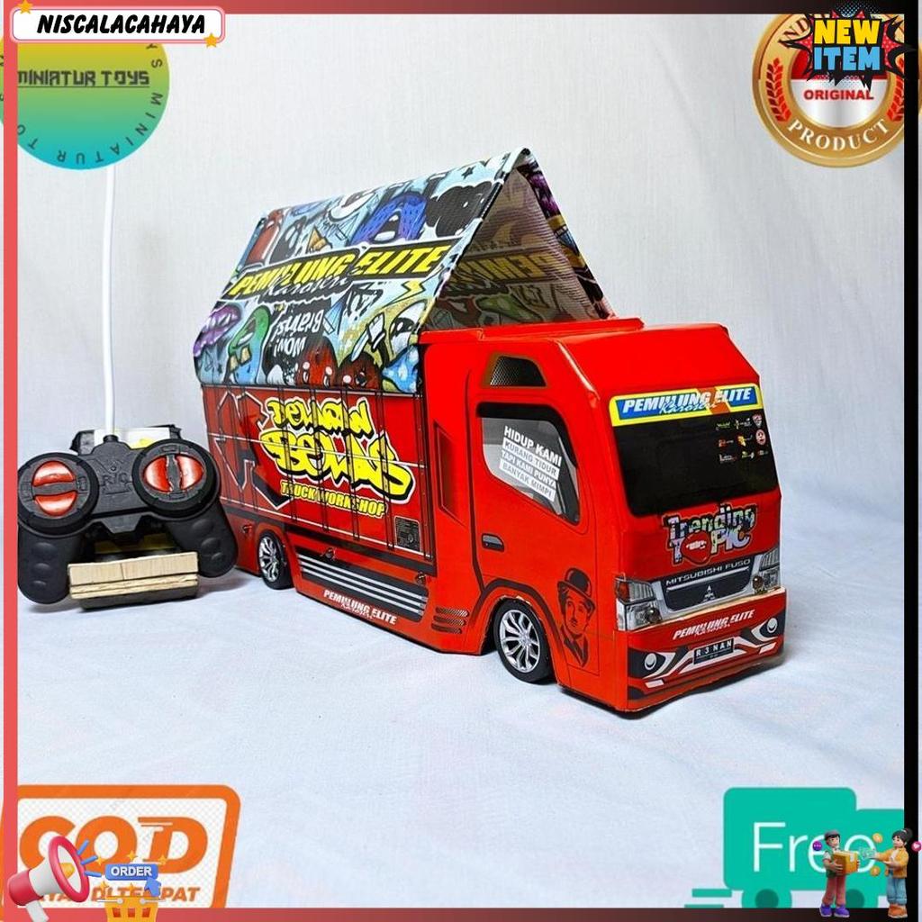 Miniatur Truk Oleng Remot Control Full Lampu Trending Topik Paling Dicari