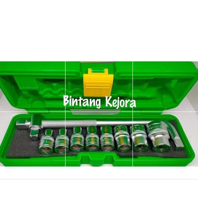 KUNCI SOK SOCK SHOK SOCKET L 8 -24MM SET 10PCS TEKIRO