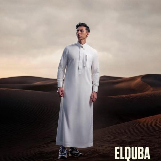 Fadkhera Elquba Thobe Gamis Pria Dewasa Modern Slimfit Reguler Ori