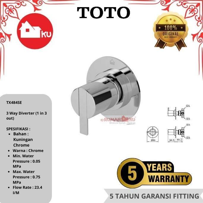 Kran Diverter Shower TOTO TX484SEN 3 Way Diverter