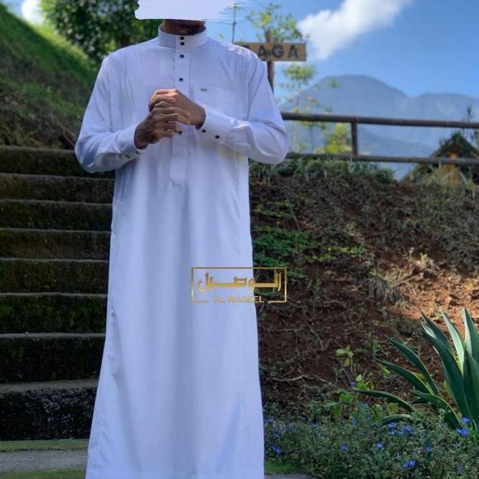 Gamis Pria Al Waseel Katun Manset Premium + Jubah Pria Import