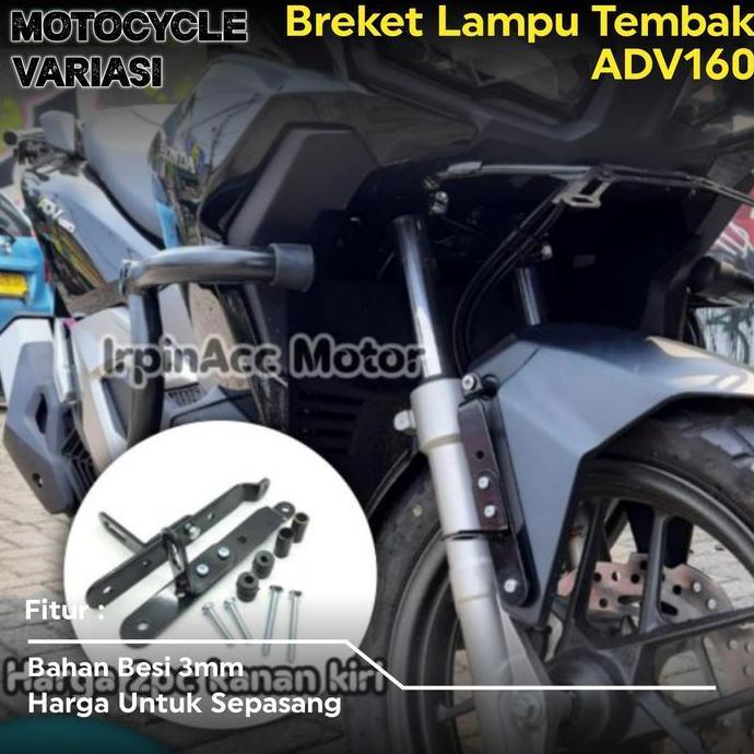 BREKET LAMPU TEMBAK ADV 160 DUDUKAN LAMPU TEMBAK SPAKBOR ADV 160 150 DISKON