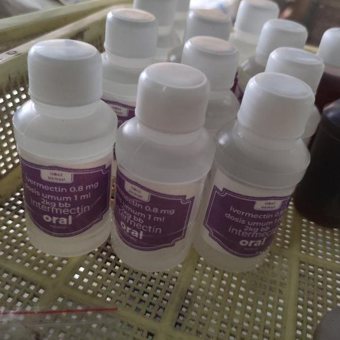ivermectin oral 8mg per 10 ml, repack isi 50 ml,obat scabies,cacing,parasit kulit