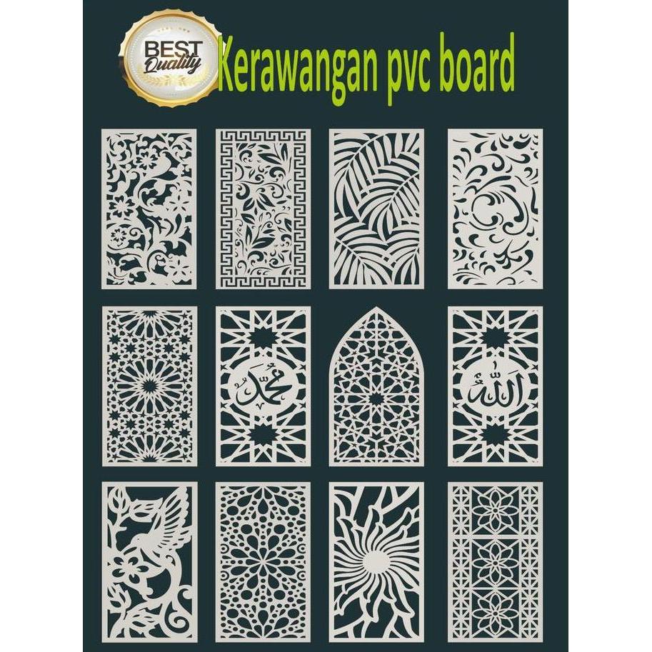 KRAWANGAN PVC BOARD / ORNAMEN PVC FOAM BOARD TEBAL 5MM /PARTISI