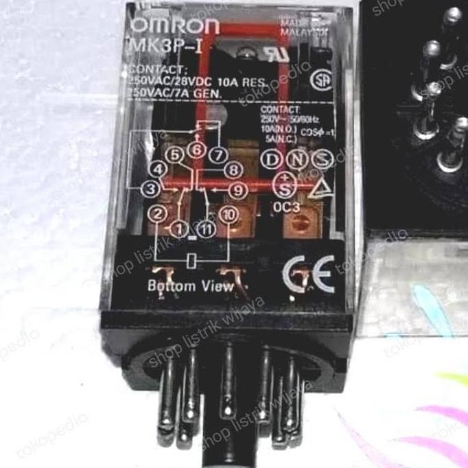 Relay Omron Mk3P Mk3P - I 220V Kaki 11 Pin Restock