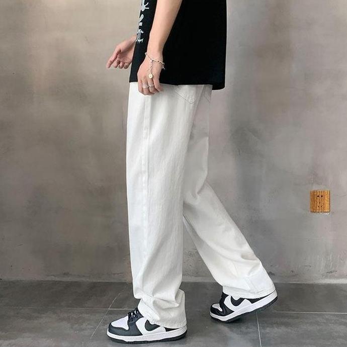 Anata- Celana Jeans Pria Celana Baggy Pria Celana Panjang Putih Pria N Loose Pants Baggy Pants Boyfr