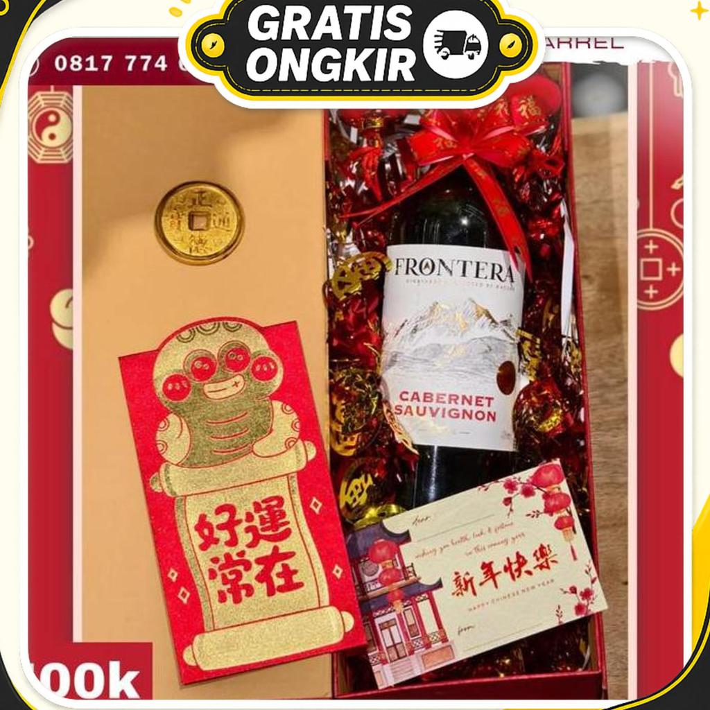 Hampers Red Wine Frontera Cabernet Sauvignon Cny Chinese New Year Hadiah Kado Imlek Set Box Gift