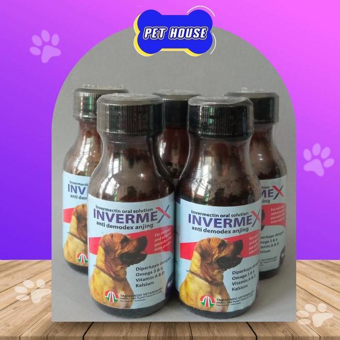 INVERMEX DOG 60ML  - OBAT ANTI DEMODEK GATAL KUTU PADA ANJING