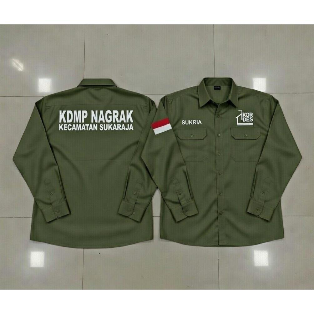 Free Ongkir Teguh Store Kemeja Bordir Koperasi Merah Putih Kemeja Koperasi Merah Putih Baju Koperasi