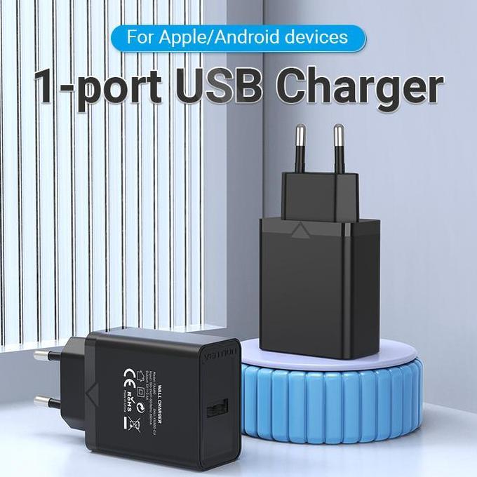 Adaptor USB Wall Charger 12W Power Adapter USB-A for iPhone Apple