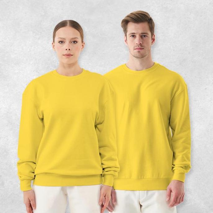Sweater Pria Sweater Premium Fortklas Sweater Polos Pria Lengan Panjang Sablon