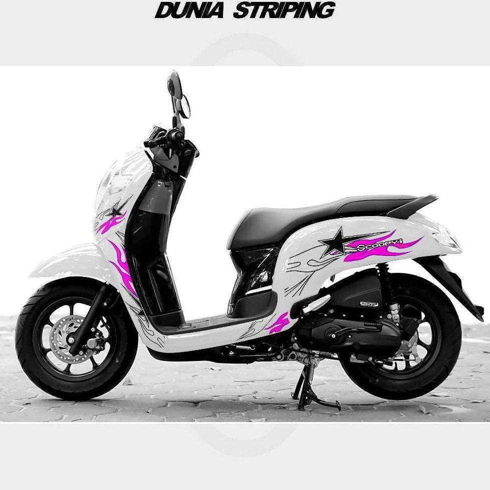 Striping Sticker Stock Decal Stiker Honda Scoopy Fi New / Lees Scoopy Tahun 2013-2019 / Lis Scoopy A