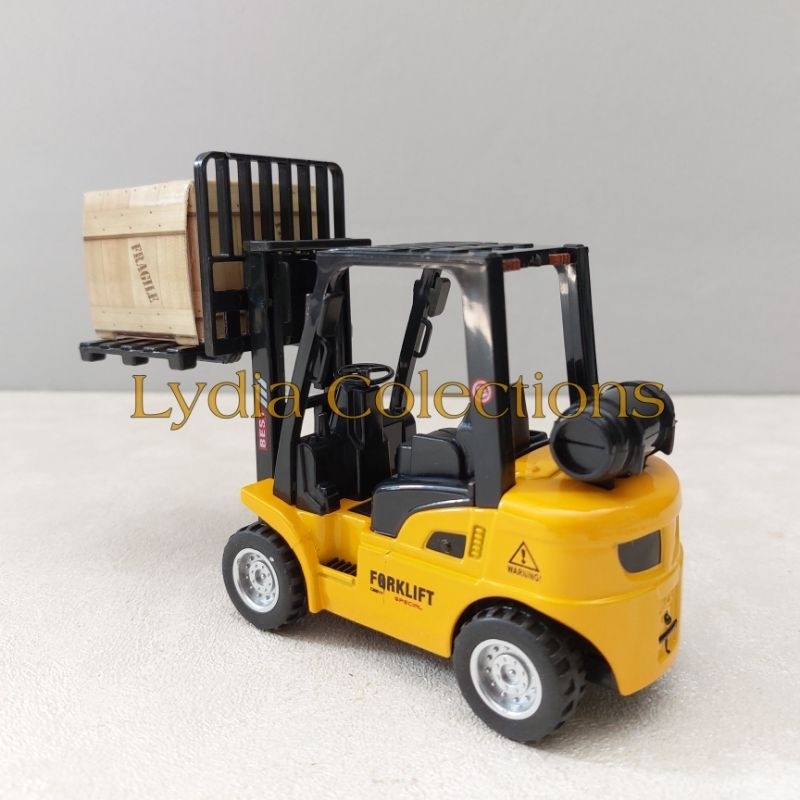 Diecast Truk Trailer Muatan Excavator Metal
