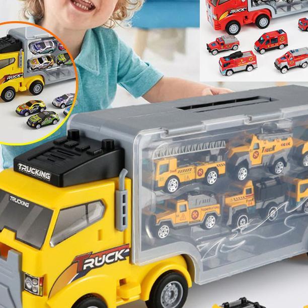 Mobilan Besar Anak Laki Laki Mainan Anak  Storage Container Truck Vehicle Alloy Pull Back Car Die Ca