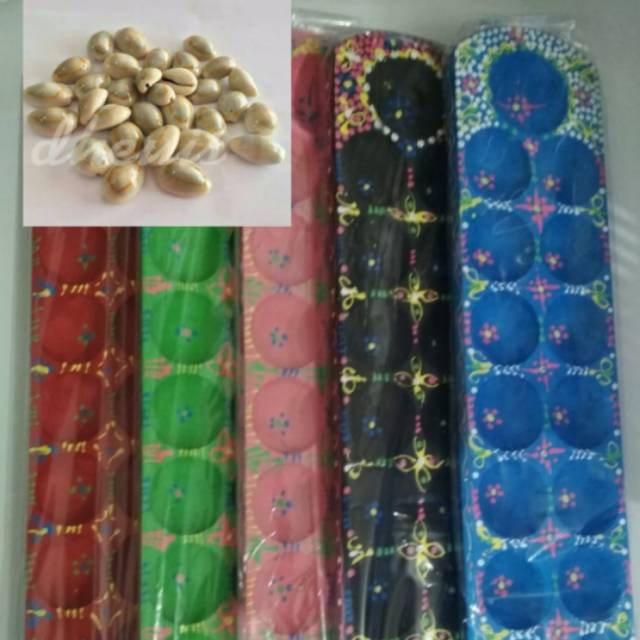 Papan Congklak Kayu Motif Panjang Dan Bijinya 100Pcs
