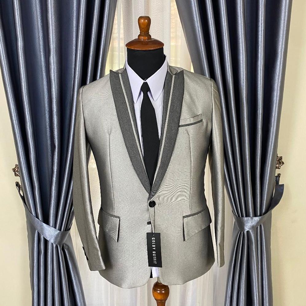 Best Seller Jas Pria - Setelan Jas  Warna Mocca Rose Gold Abu Grey Moca - Jas Pengantin Bahan Wool M