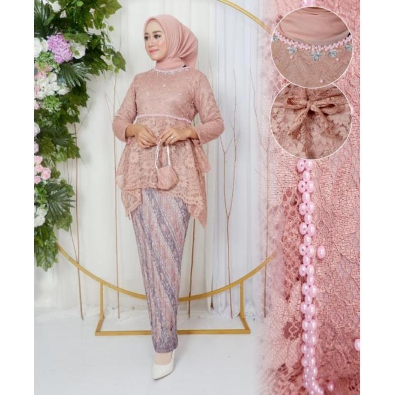 Best Seller Setelan Kebaya Brokat Kaka / Kebaya Pesta / Kebaya Wisuda / Kebaya Modern / Kebaya Canti