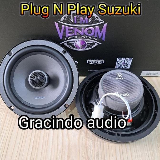 Speaker Coaxial Venom Elemento 6.5inch Plug N Play Pintu Mobil Suzuki Original Venom terlaris
