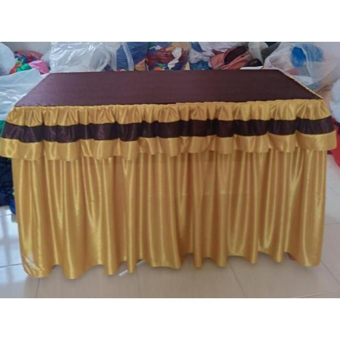 Taplak Meja Prasmanan Renda Ukuran 200 X 60 X 75 Cm (P X L X T) - Cover Meja Prasmanan Berkualitas P