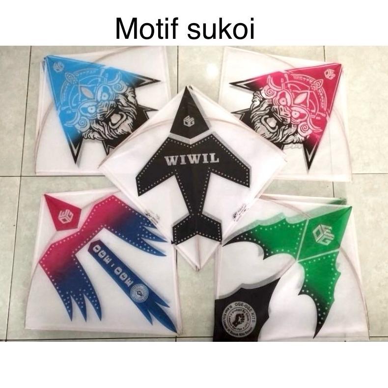 ASSALAMSHOP LAYANGAN KERTAS ISI 8 PCS POLOS SUKHOI TERLARIS