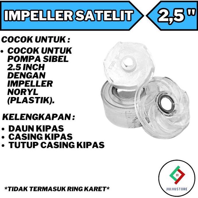 San Ei Kipas Impeller Pompa Satelit 2,5 Inch Noril Impeler Submersible Noryl 21/2" San Ei Universal 