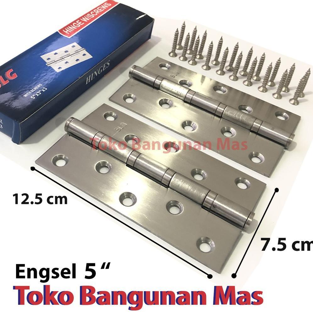 (Terbaru) Engsel Tebal SOLIGEN 5" Stainless ENGSEL JENDELA PINTU 5 INCH ENGSEL BERKUALITAS (Terlaris