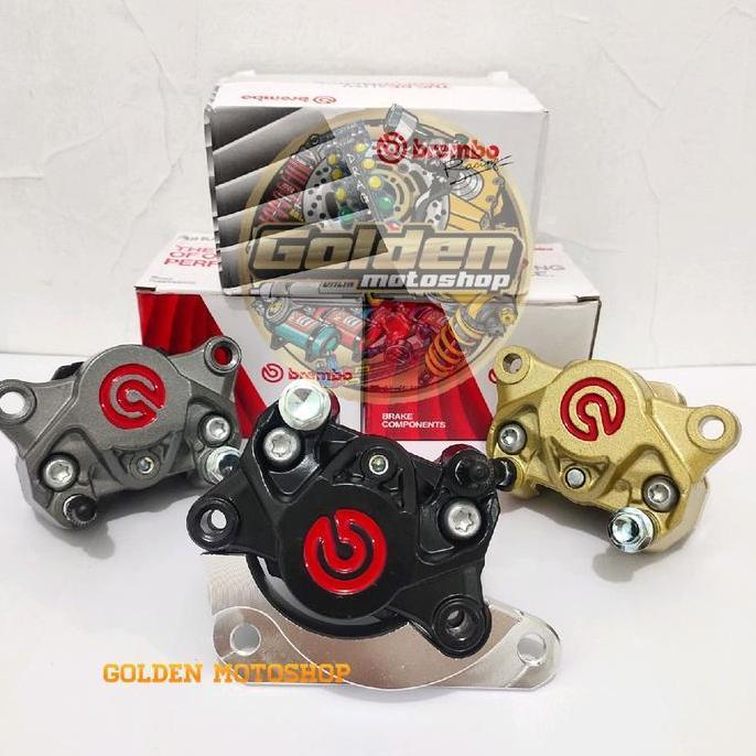 PAKET KALIPER 2 PISTON + BREKET 2P  BREMBO 200MM YAMAHA MATIC XEON/FINO/MIO ASLI