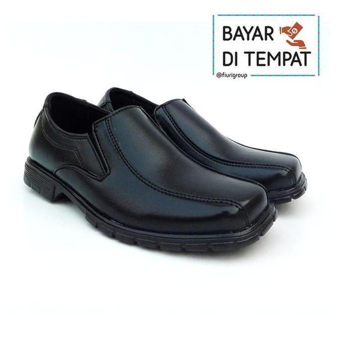 Mild.stander - GLOBY - Sepatu Pantofel Anak Laki-Laki Hitam Polos - Sepatu Formal Anak Laki-Laki Hit
