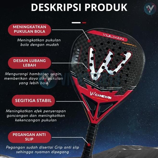 Vivasports Camewin 5025 Hh Quality Raket Padel Pl Raet Camewin 5025 Carbon 12K