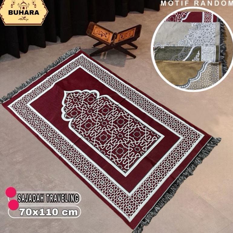 PREMIUM BUHARA MONO TRAVEL 70X110 CM| SAJADAH TURKIYE TRAVEL UKURAN JUMBO DEWASA| SOUVENIR UMROH&TAH