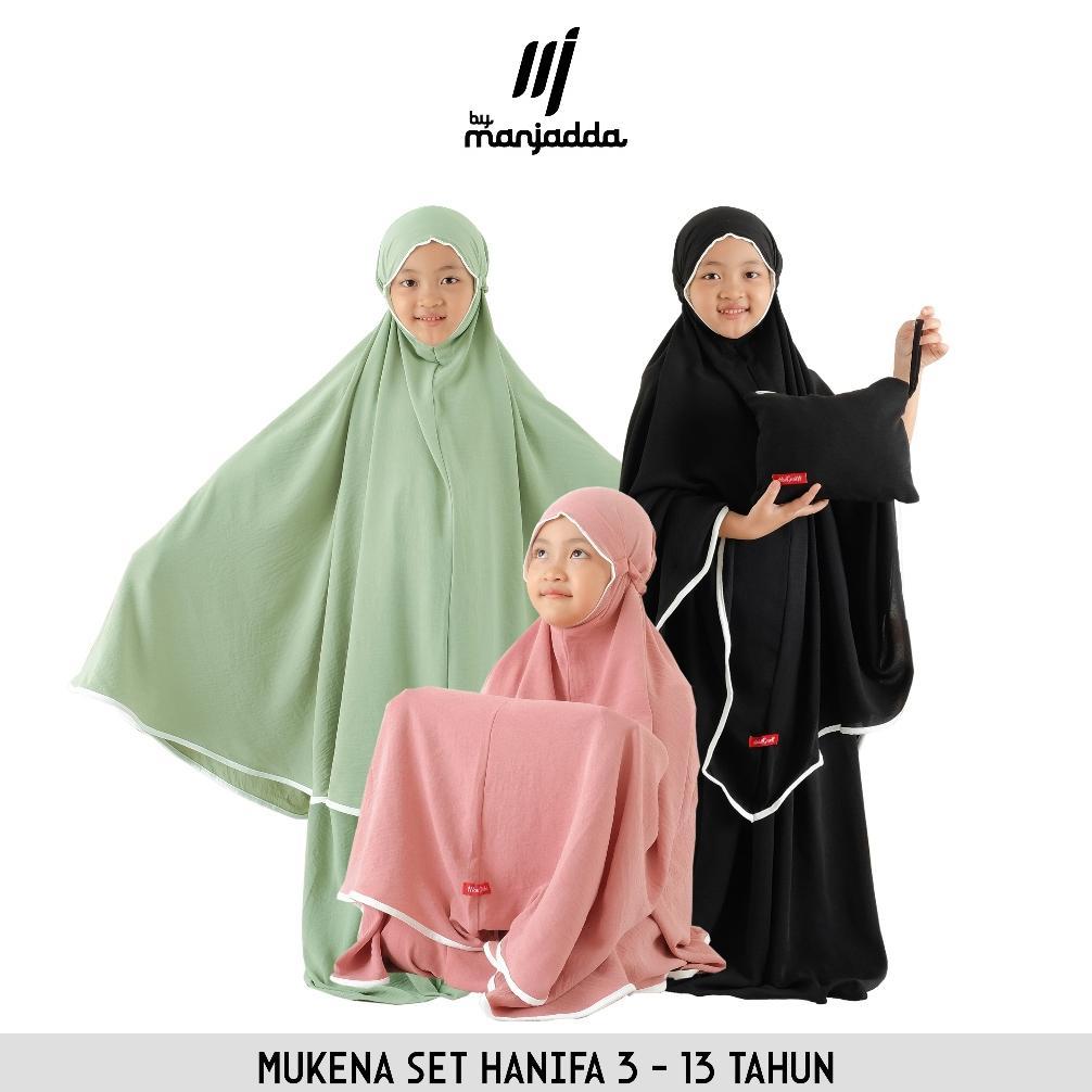 PREMIUM MANJADDA -  MUKENA ANAK 2-15 TAHUN POLOS CRINKLE AIRFLOW MUKENAH TRAVEL ANAK DAN TANGGUNG TK