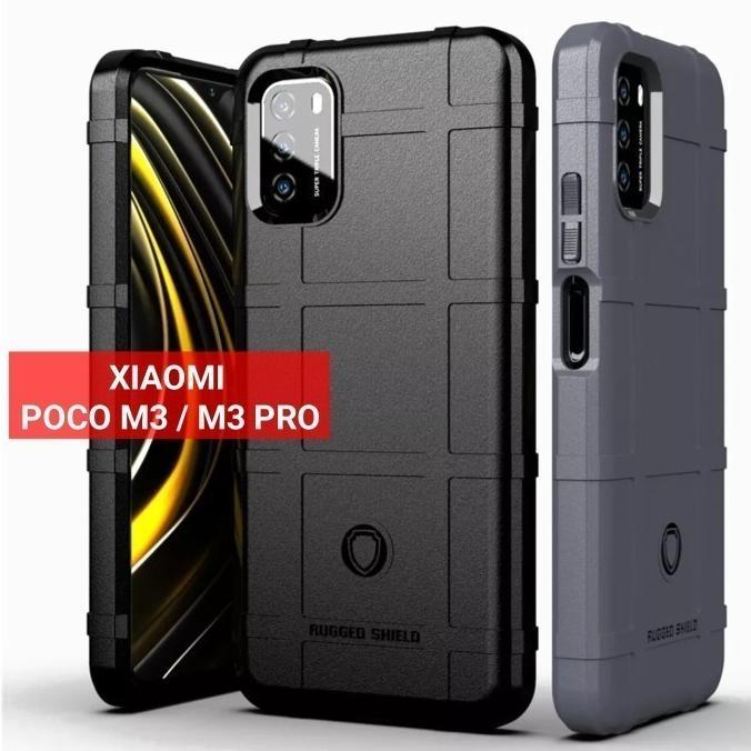 big promo case xiaomi poco m3 / poco m3 pro rugged shield armor military anti shock proof - rugged-s